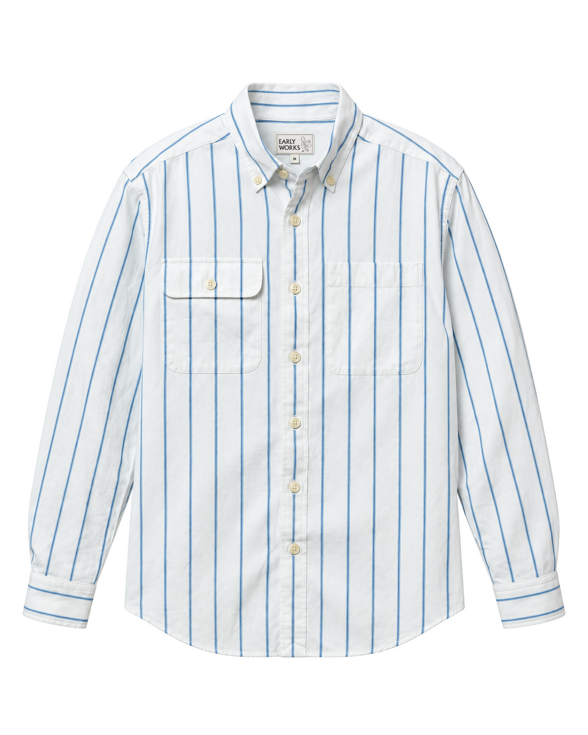 New Standard OCBD in White/Blue Stripe